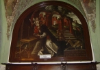 Obraz z jednej z południowych lunet zakrystii przedstawiający kuszenie św. Antoniego Opata